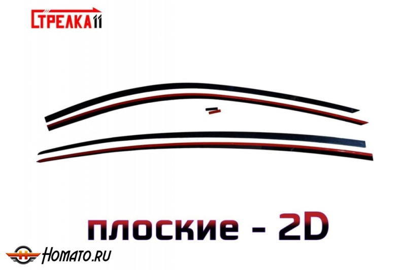 Дефлекторы Audi A7 / S7 (C8/4K) 2018+ | из 4 частей, премиум, плоские, 2D