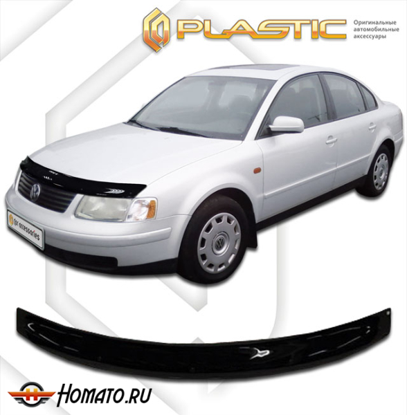 Дефлектор капота Volkswagen Passat 1996-2000 (B5) | черный