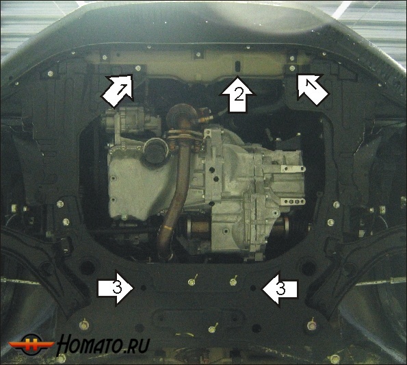 Защита картера Suzuki Splash 2008-2016 | двигатель + КПП, 2 мм, сталь | MOTODOR | 02415