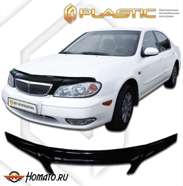 Дефлектор капота Nissan Maxima 1998-2003 (33) | exclusive, черный