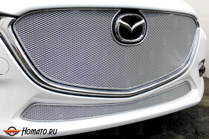Защита радиатора для Mazda 3 BM (2016+) рестайл | Премиум