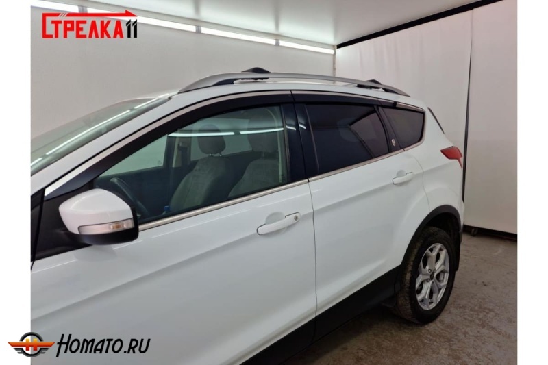 Дефлекторы Ford Kuga 2 2013-2019 | премиум, плоские, 2D