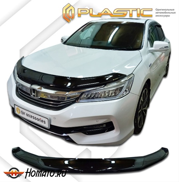 Дефлектор капота Honda Accord 9 2013-2020 (CR7) | черный