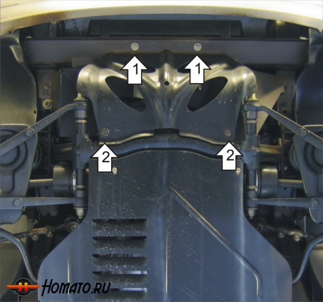 Защита картера Chevrolet Niva 2002-2009 | двигатель, 3 мм, сталь | MOTODOR | 13005