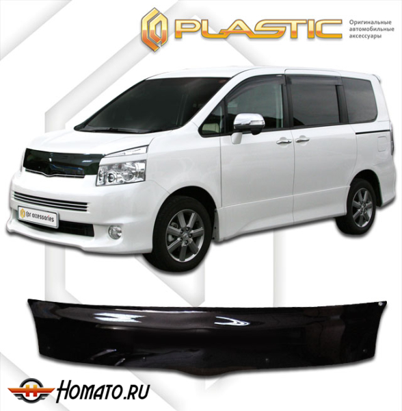 Дефлектор капота Toyota Voxy 2 2007-2010 (ZRR70G, ZRR70W, ZRR7) | черный