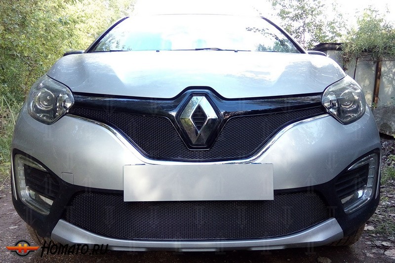 Защита радиатора для Renault Kaptur 2016-2019 дорестайл | Премиум
