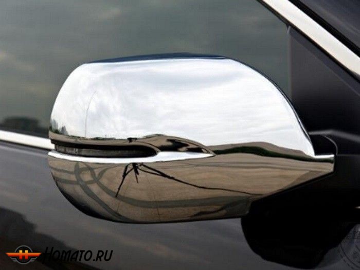 Хром накладки на зеркала для Honda CR-V 4 2012+ | с повторителями