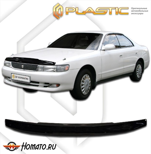Дефлектор капота Toyota Chaser 90 1992-1996 (GX90,JZX90-91-93,SX9) | черный