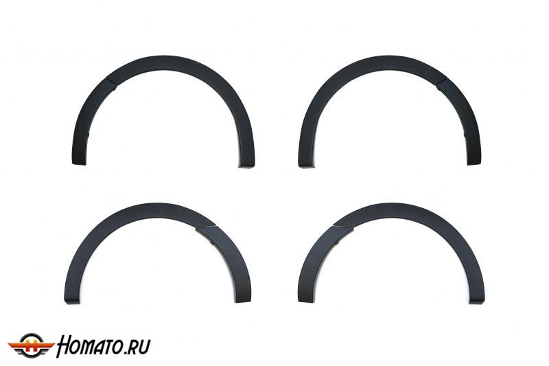 Накладки на колёсные арки Рено Логан 2 (2014-2017) дорестайл | шагрень