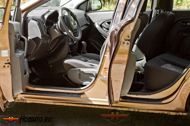 Накладки на внутренние пороги дверей Lada Xray 2016+ | шагрень