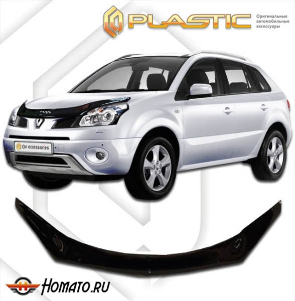 Дефлектор капота Renault Koleos 1 2008-2010 | exclusive, черный