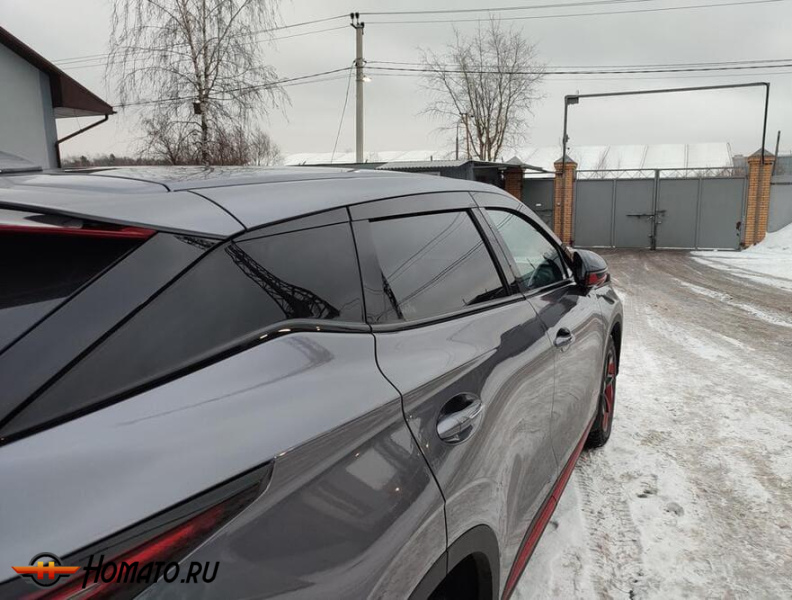 Дефлекторы Омода С5 2 2026+ | из 6 частей, премиум, плоские, 2D