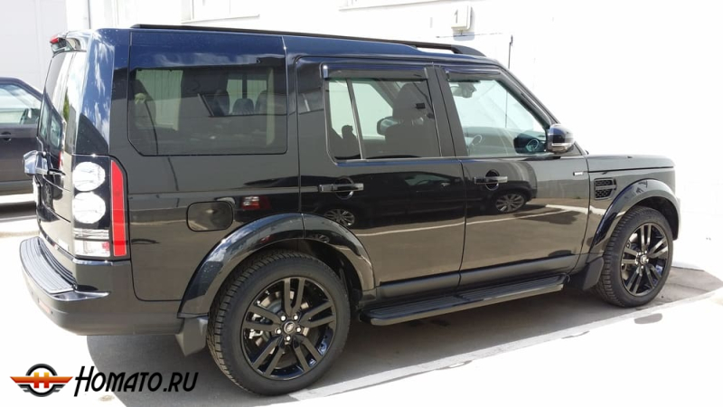 Пороги OEM для Land Rover Discovery 3 / 4 2004-2017 | с черным кантом