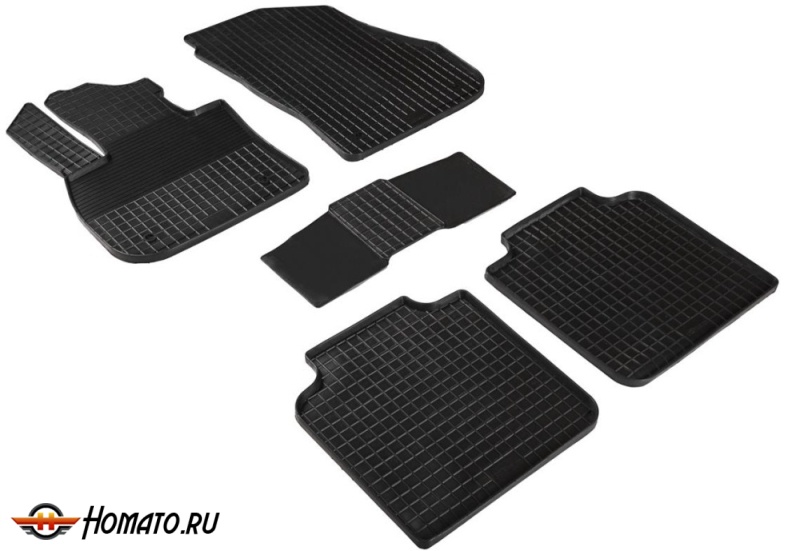 Коврики для BMW X1 U12 2022+ | СЕТКА, резиновые, с бортами, Seintex