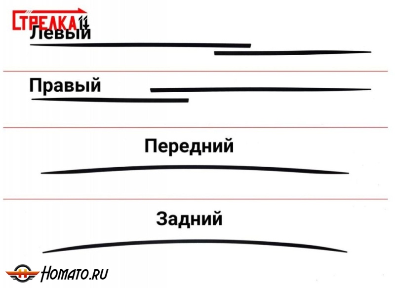 Комплект накладок для Kia Sorento Prime 2015-2017 | 6 штук, декор