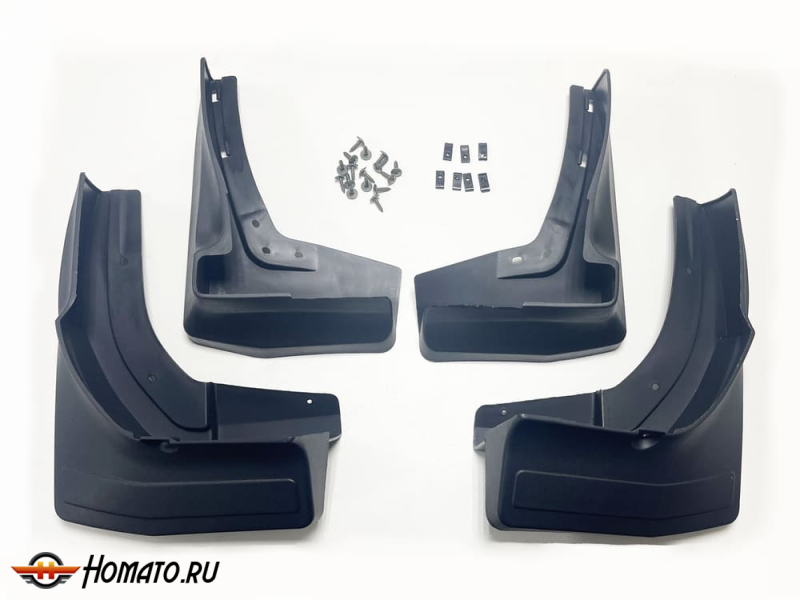 Брызговики OEM для Mercedes GL (X166) 2012+ | для авто с порогами | комплект: передние+задние