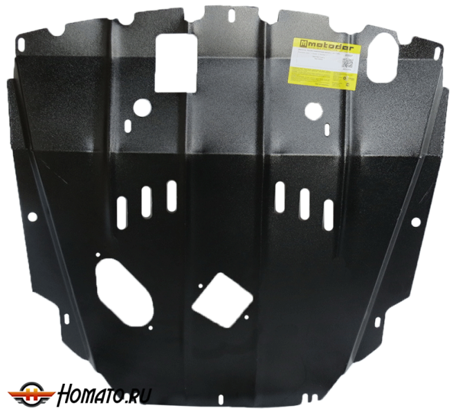 Защита картера Chevrolet Captiva 2011-2014 | двигатель + КПП, 2 мм, сталь | MOTODOR | 03037