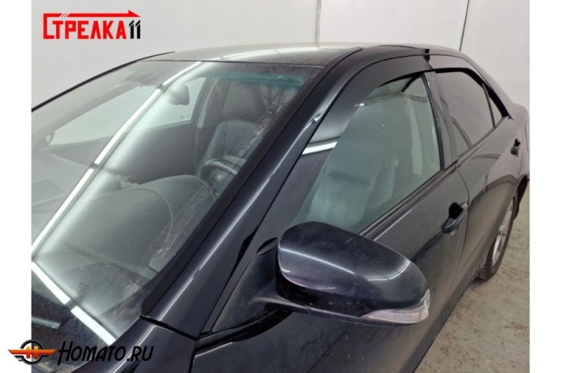 Премиум водостоки дефлекторы лобового стекла Toyota Camry 50 2012-2018