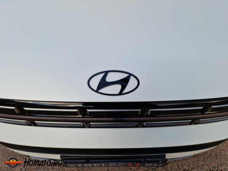 Накладки на логотип для Hyundai Santa Fe 5 (MX5) 2024+ | 2 штуки, декор