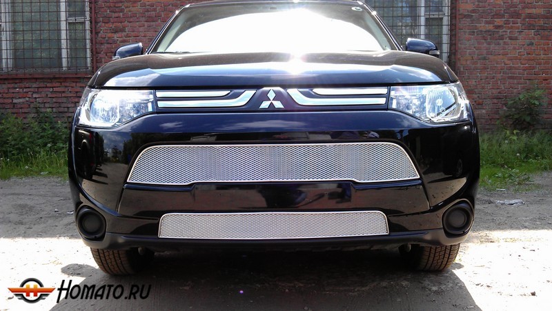 Защита радиатора для Mitsubishi Outlander (2012-2014) | Премиум