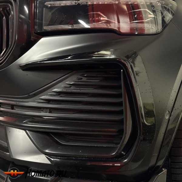 Клыки накладки на передний бампер для Geely Monjaro 2023+ | Character