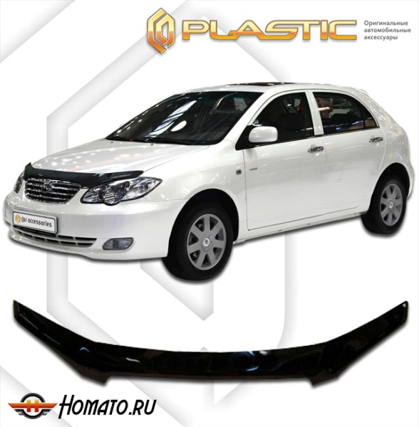 Дефлектор капота BYD F3 2007- | черный