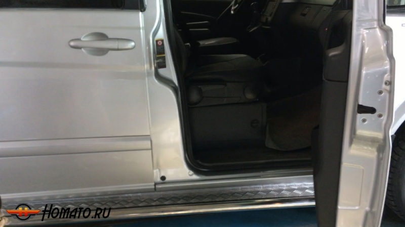 Пороги подножки Mercedes Benz Vito 639 2003-2014 | алюминиевые или нержавеющие