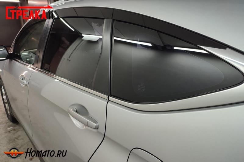 Дефлекторы Honda CR-V 4 2012-2018 | премиум, плоские, 2D