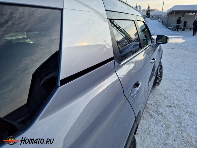 Накладки на задние стойки для KGM Torres | 2 штуки, декор