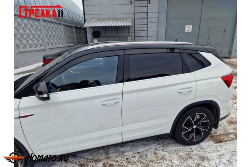 Дефлекторы Skoda Kamiq | премиум, плоские, 2D