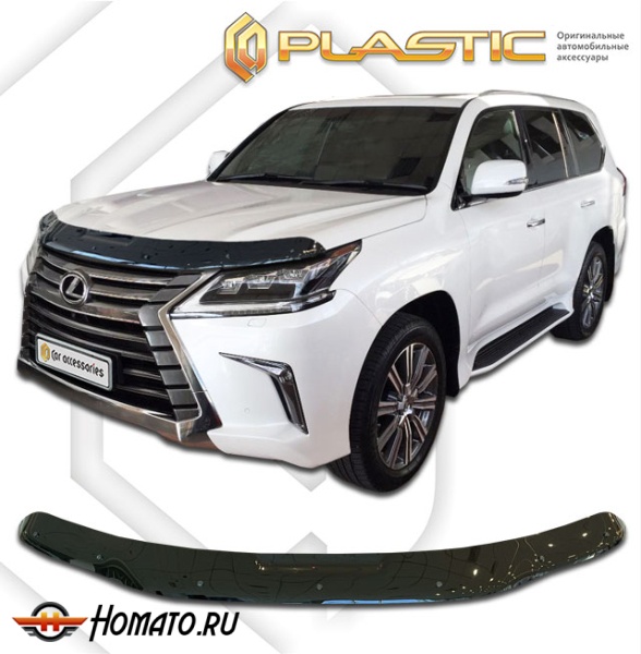 Дефлектор капота Lexus LX500d 4 поколение FJA300 2021+ | черный