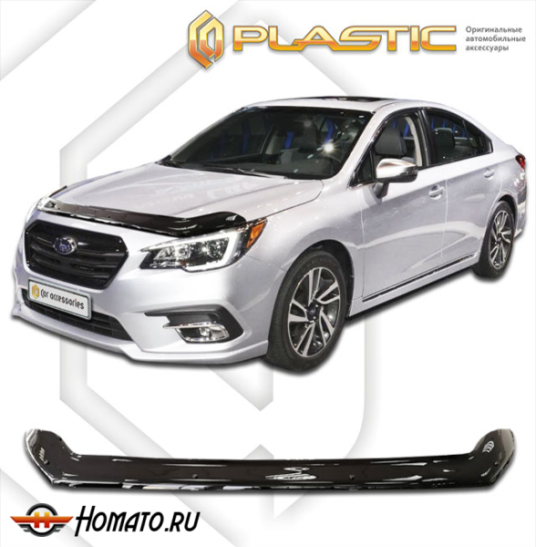 Дефлектор капота Subaru Legacy 6 2017- (BN) | черный