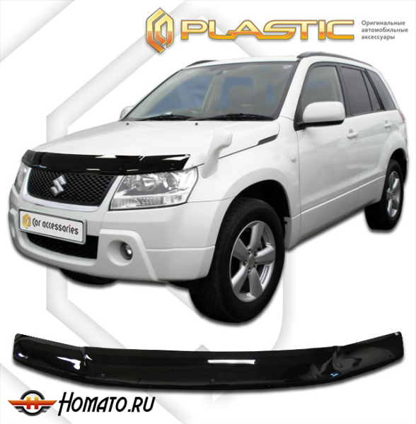 Дефлектор капота Suzuki Escudo 3 2005-2012 (TD54W, TD94W) | черный