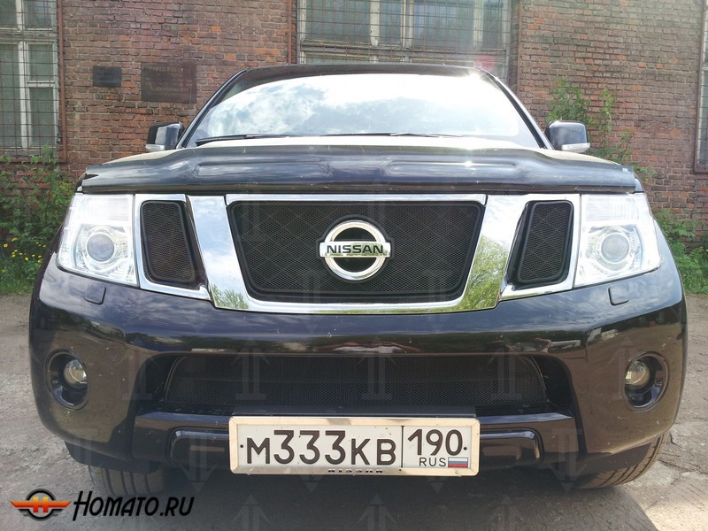 Защита радиатора для Nissan Navara D40 (2010-2014) рестайл | Стандарт