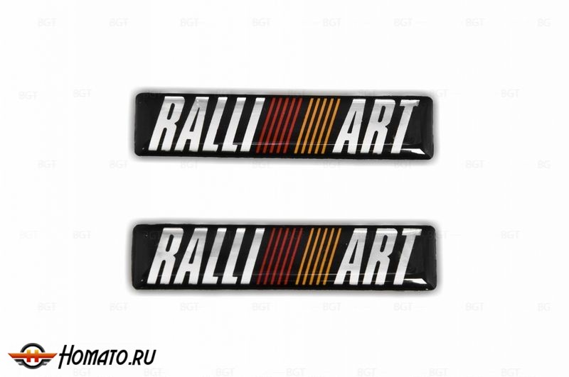 Шильд "Ralliart" Для Mitsubishi, Самоклеящийся. Цвет: Черный, 2 шт.