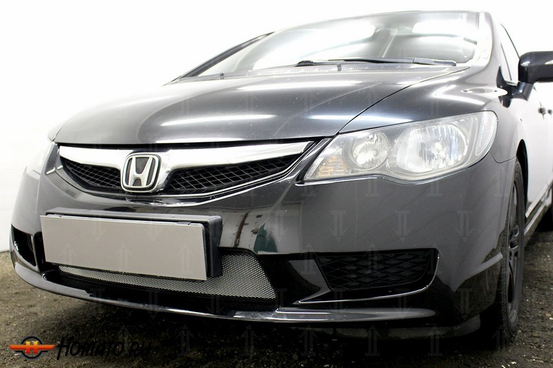 Защита радиатора для Honda Civic 8 4D (2009-2012) рестайл | Стандарт
