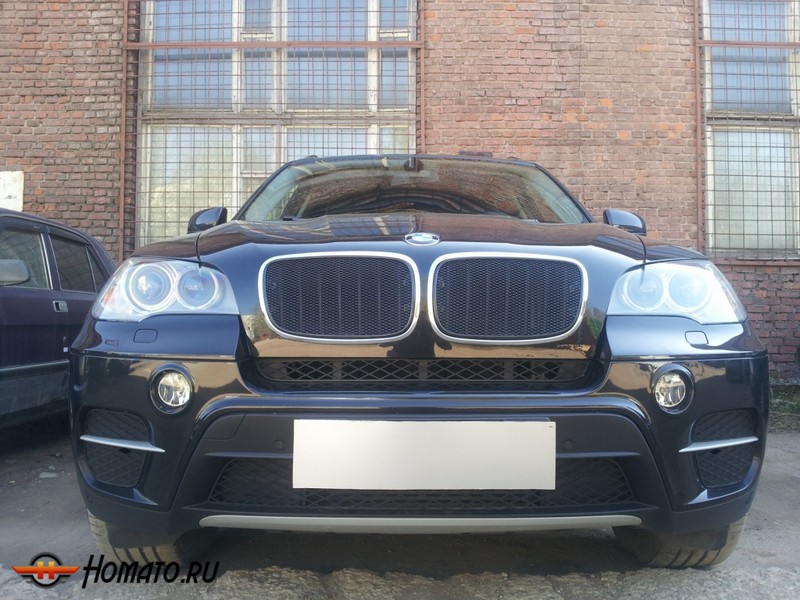 Защита радиатора для BMW X6 E71 (2007-2014) | Премиум