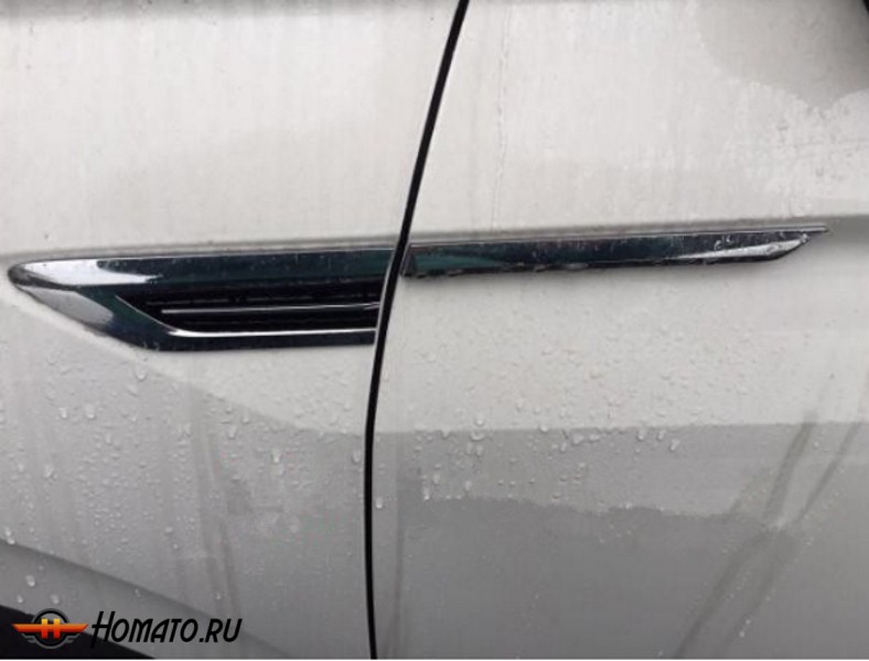 Хром накладки на крыло и дверь для VW Tiguan 2017+ | 4 части