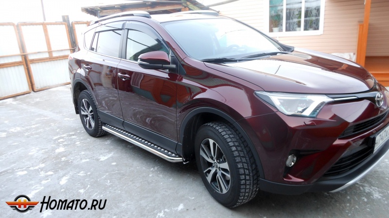 Пороги подножки Toyota Rav4 XA40 2013-2019 | алюминиевые или нержавеющие