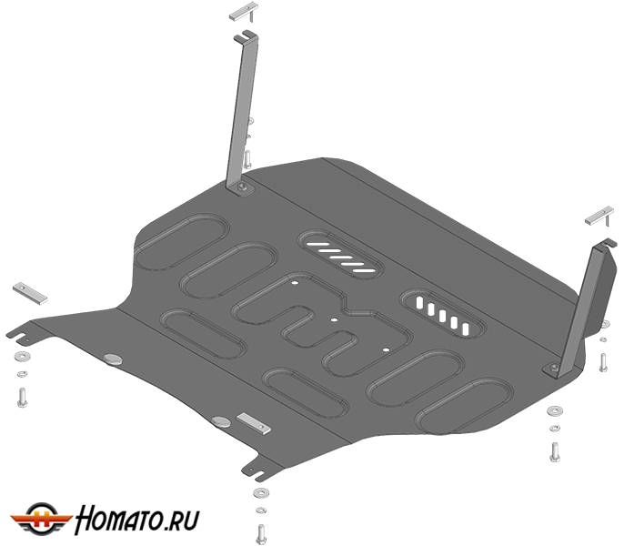 Защита картера LIVAN X3 Pro 2022- | двигатель + КПП, 2 мм, сталь | MOTODOR | 74701