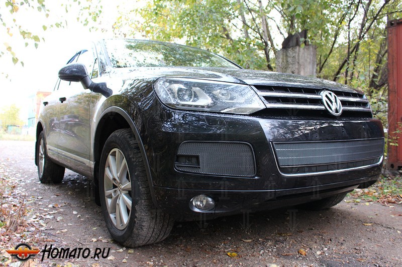 Защита радиатора для Volkswagen Touareg II (2010-2014) дорестайл | Стандарт
