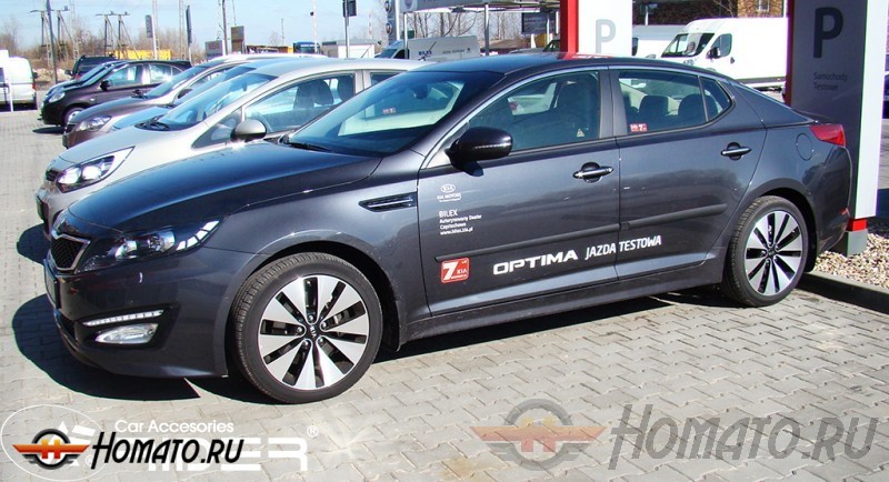 Боковые молдинги на двери для Kia Optima (K5) 2011-2015 | Rider F-16/20