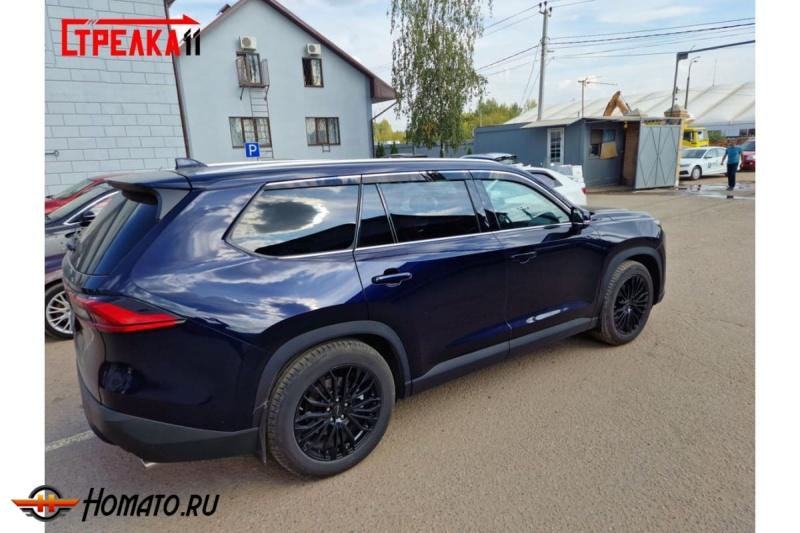 Дефлекторы Toyota Grand Highlander 2023+ | премиум, плоские, 2D