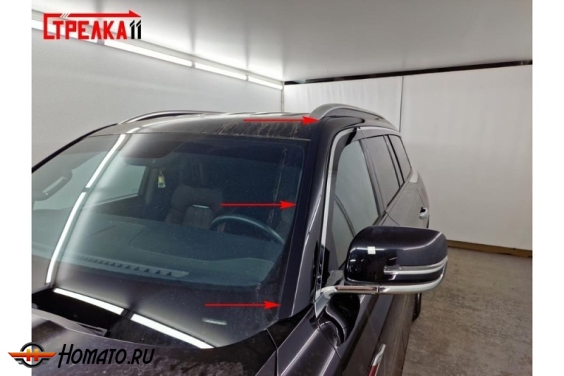 Премиум водостоки дефлекторы лобового стекла Hongqi LS7 2022+