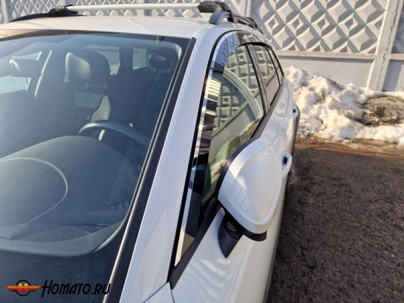 Дефлекторы Audi A4 (B9) 2015+ универсал / Allroad | с хром молдингом, из 6 частей, премиум, плоские, 2D