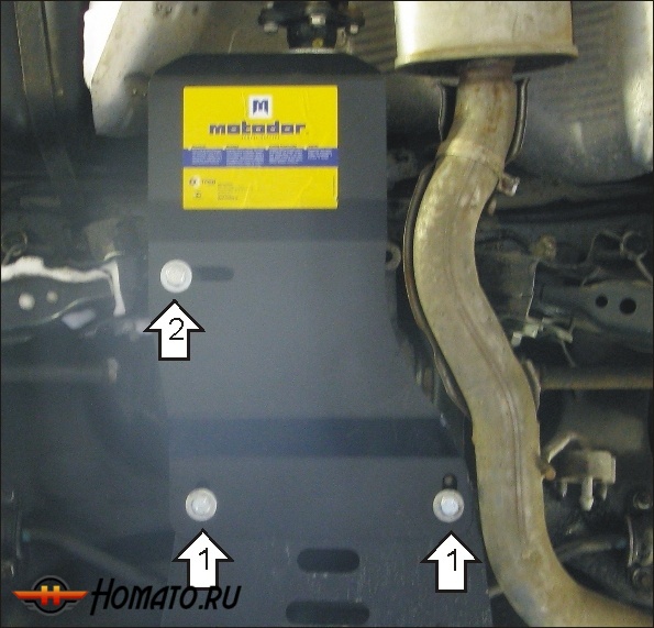 Защита картера Nissan X-Trail 2007-2010 | задний дифференциал, 3 мм, сталь | MOTODOR | 11405