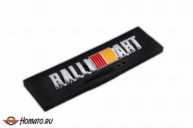 Шильд "Ralliart" Для Mitsubishi, На болтах. Цвет: Хром.1 шт. «150mm*30mm»