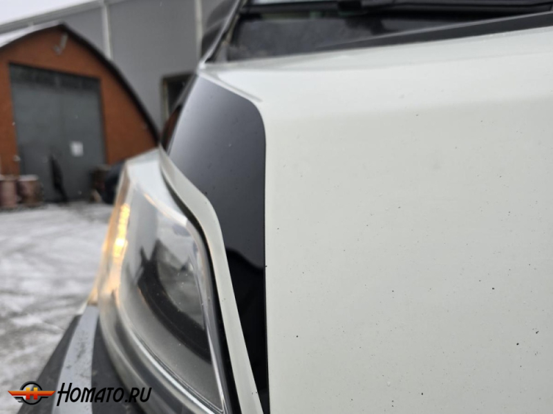 Накладки на капот для Fiat Ducato (290) 2014+ | 2 штуки, декор