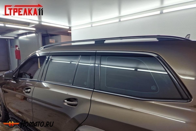 Дефлекторы Mercedes GL-class (X166) 2012-2015 | премиум, плоские, 2D