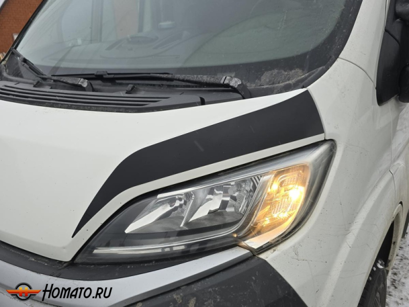 Накладки на капот для Citroen Jumper (290/295) 2016+ | 2 штуки, декор